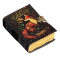 Blank Leather Journal - Fox Printed, Handstiched Binding, Brass Closure and Handmade Paper