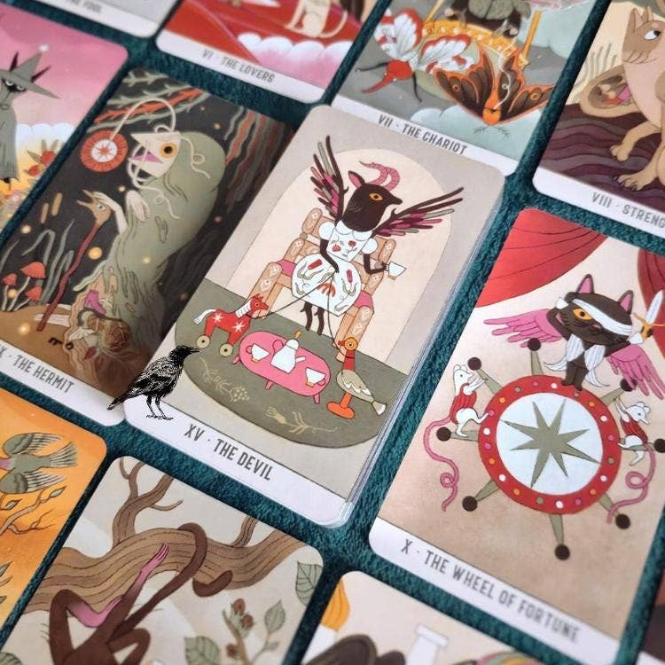 Wicked Moon Tarot deck and guidebook by Lunastorta and Giorgia Farano