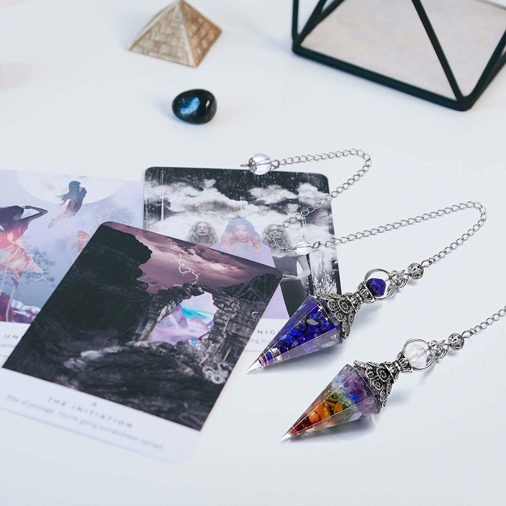 Faceted Natural Lapis Lazuli Crystal Pendulum for Dowsing, Scrying, Divination, Meditation