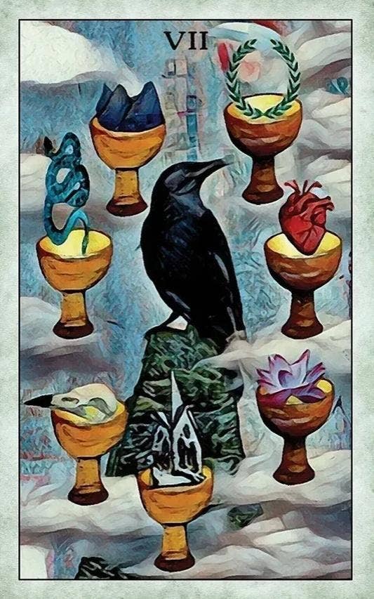 Crow Tarot deck and guidebook by MJ Cullinane