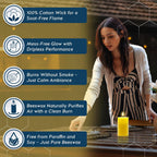 100% Pure Beeswax Large Pillar Candle – 3x6 inch
