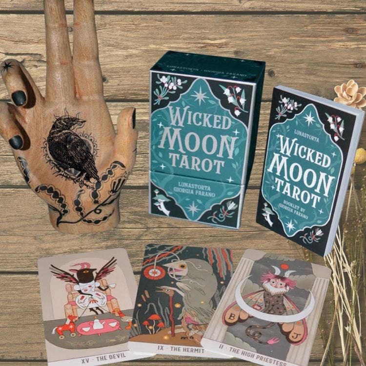 Wicked Moon Tarot deck and guidebook by Lunastorta and Giorgia Farano