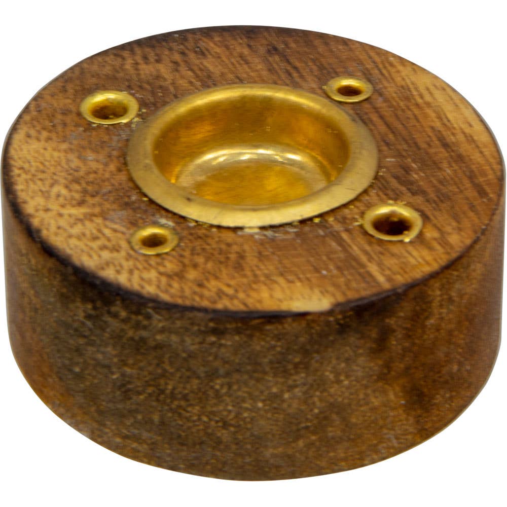 Wood Cone and Stick Incense Holder