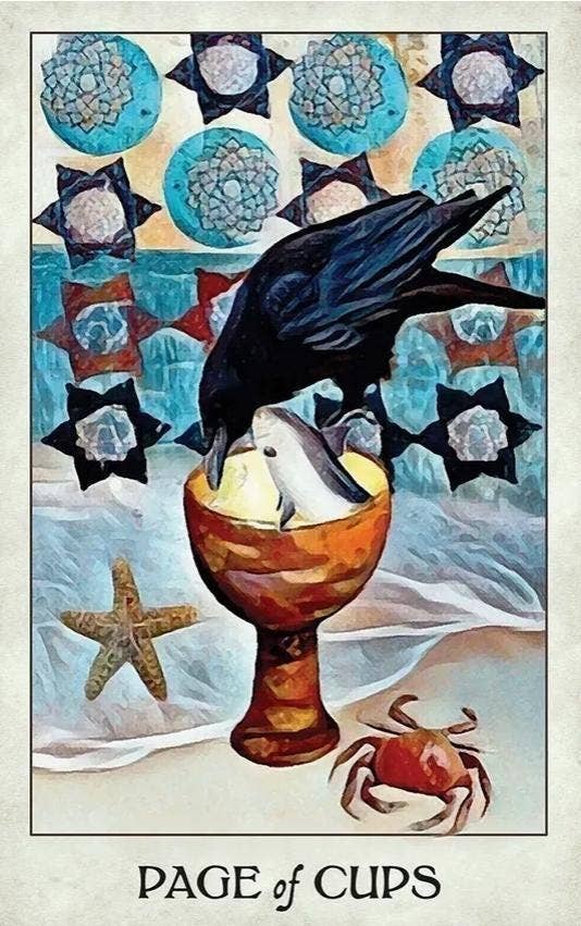 Crow Tarot deck and guidebook by MJ Cullinane