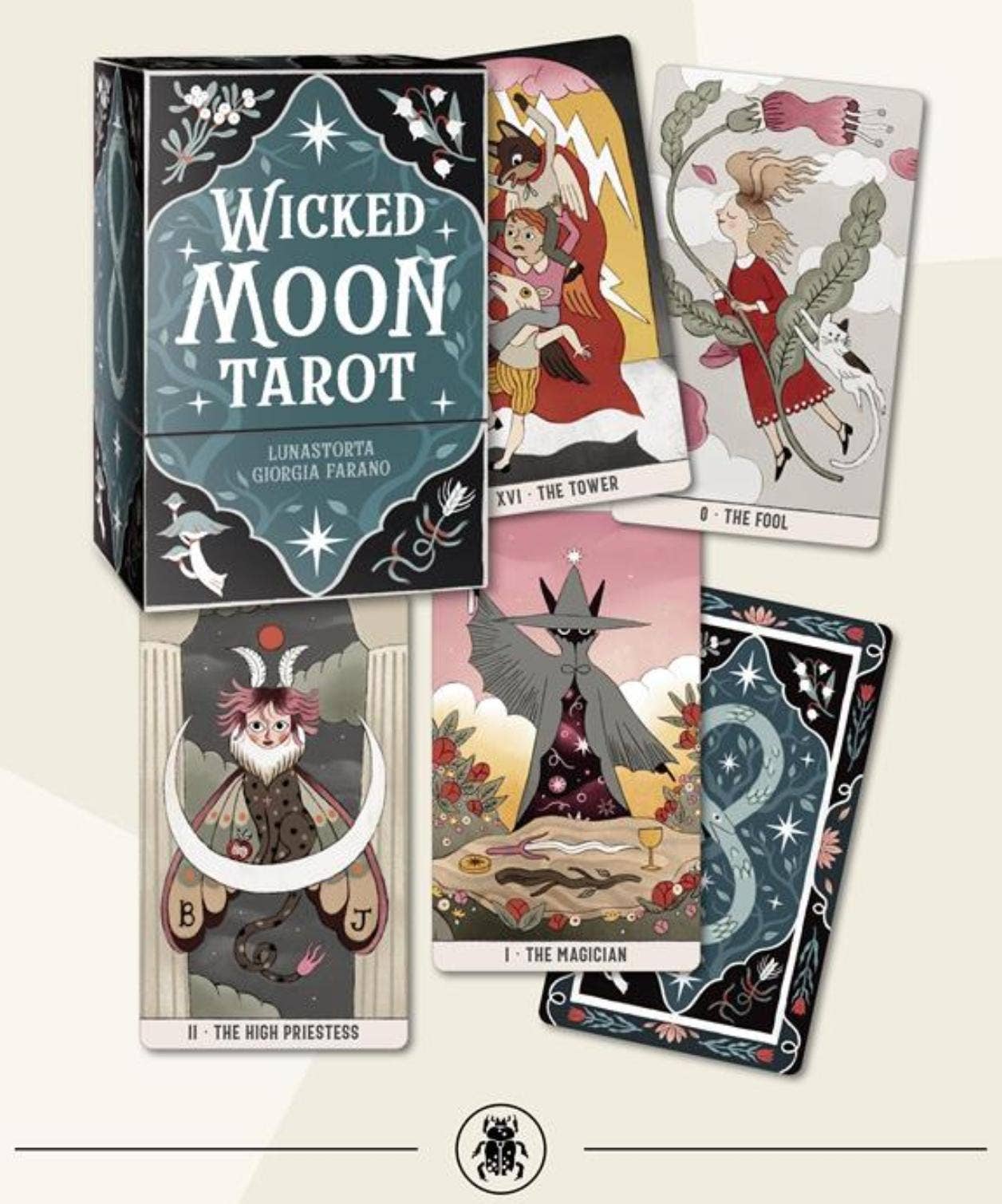 Wicked Moon Tarot deck and guidebook by Lunastorta and Giorgia Farano