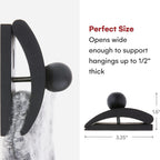 Classy Clamps Wooden Quilt Wall Hangers - 2 Large Clips (Black) and Screws for Wall Hangings - Tapestry Hangers / Quilt Hangers for Wall Hangings - Quilt Clips / Wall Clips for Hanging / Quilt Rack