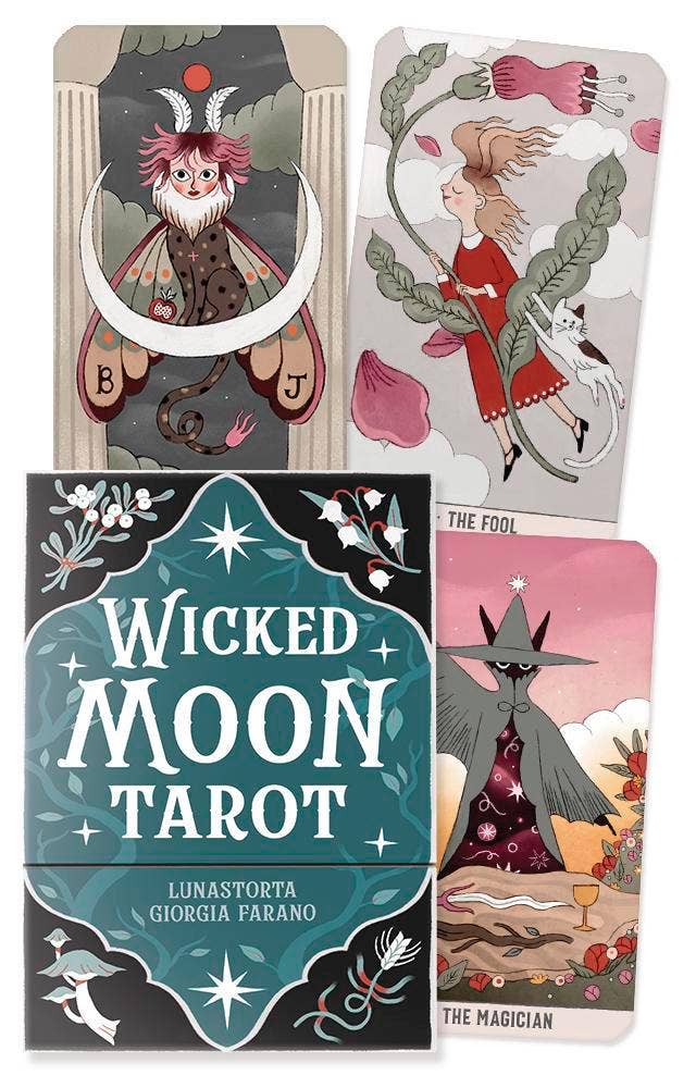 Wicked Moon Tarot deck and guidebook by Lunastorta and Giorgia Farano