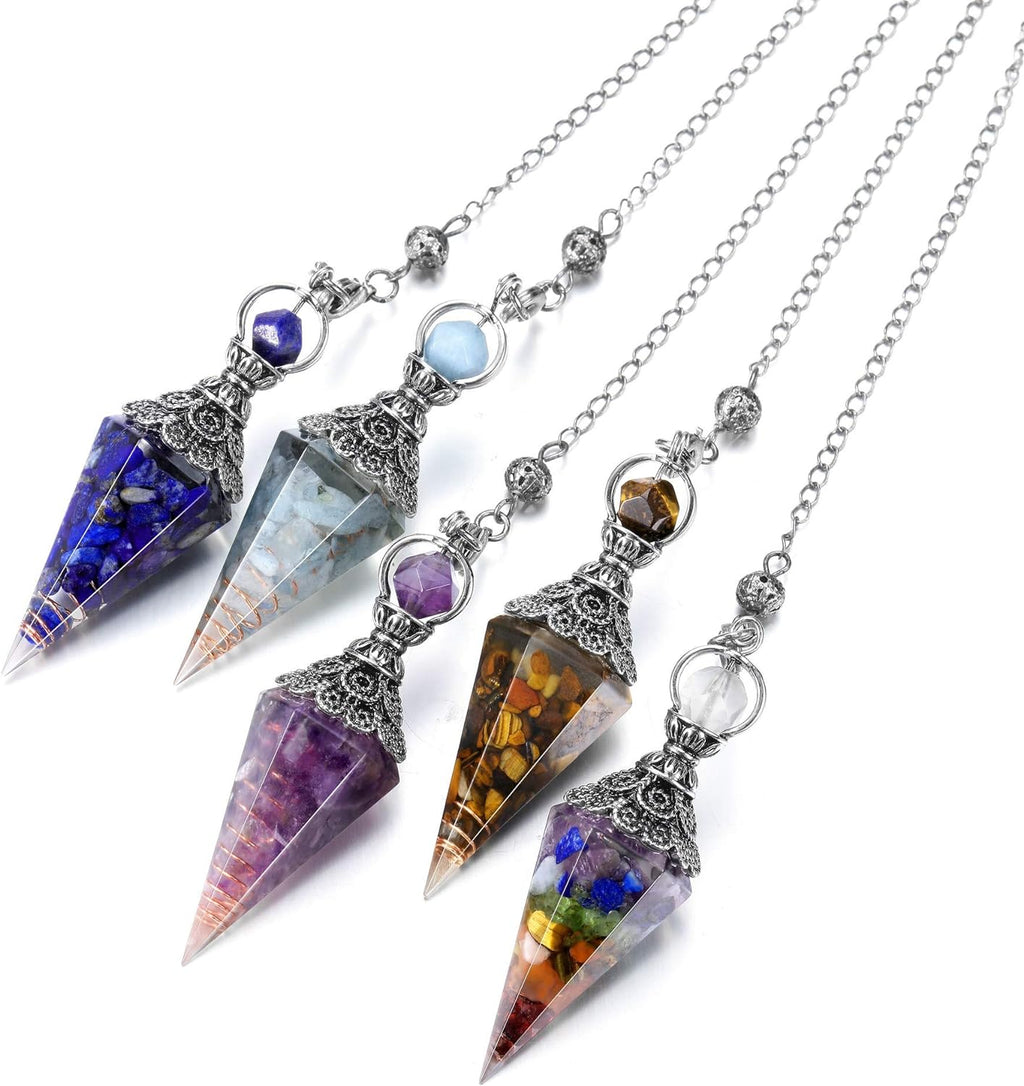 Faceted Natural Lapis Lazuli Crystal Pendulum for Dowsing, Scrying, Divination, Meditation