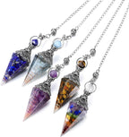 Faceted Natural Lapis Lazuli Crystal Pendulum for Dowsing, Scrying, Divination, Meditation