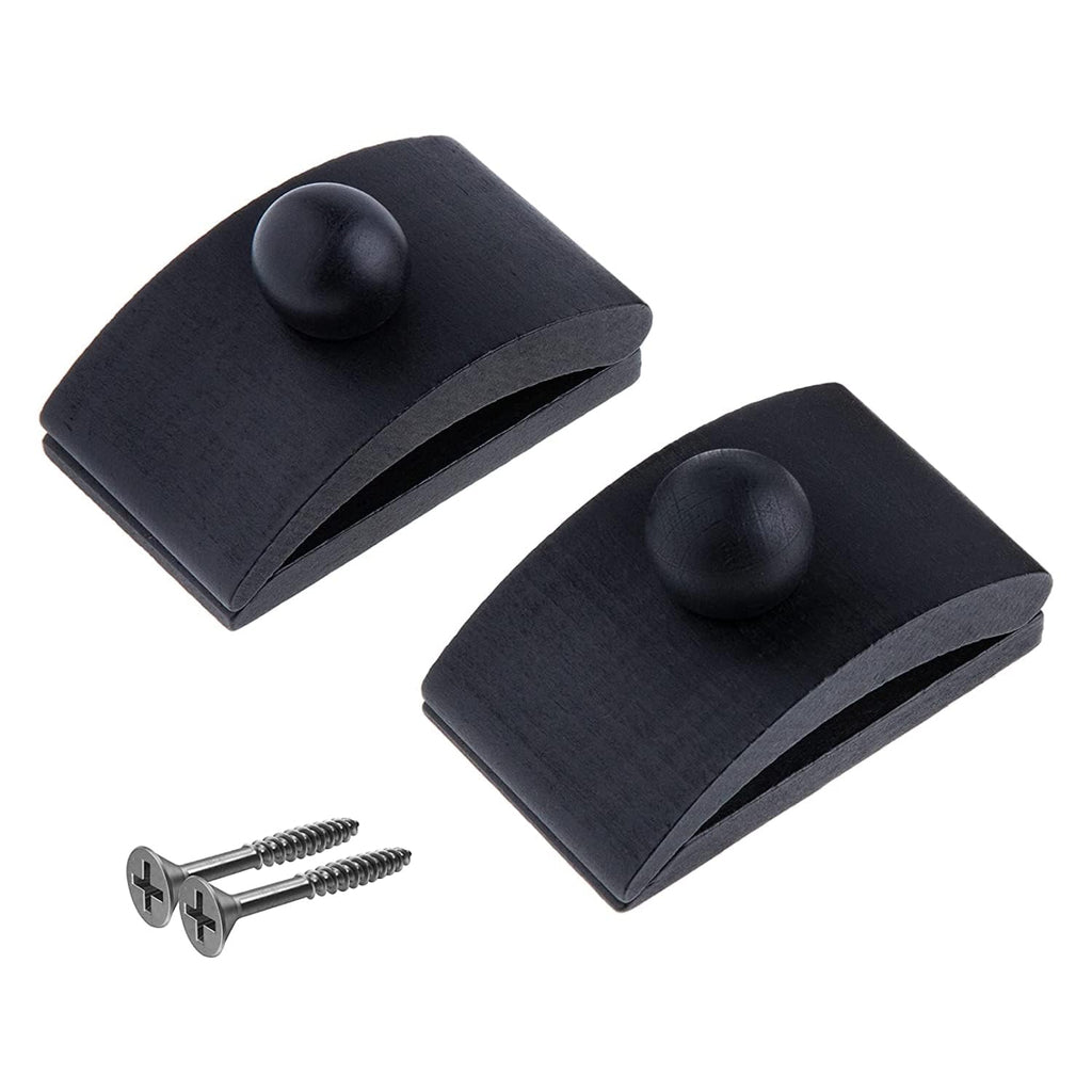 Classy Clamps Wooden Quilt Wall Hangers - 2 Large Clips (Black) and Screws for Wall Hangings - Tapestry Hangers / Quilt Hangers for Wall Hangings - Quilt Clips / Wall Clips for Hanging / Quilt Rack